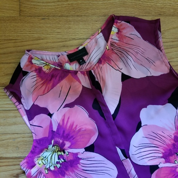 Worthington Sleeveless Blouse Pink Size Medium - Picture 2 of 6